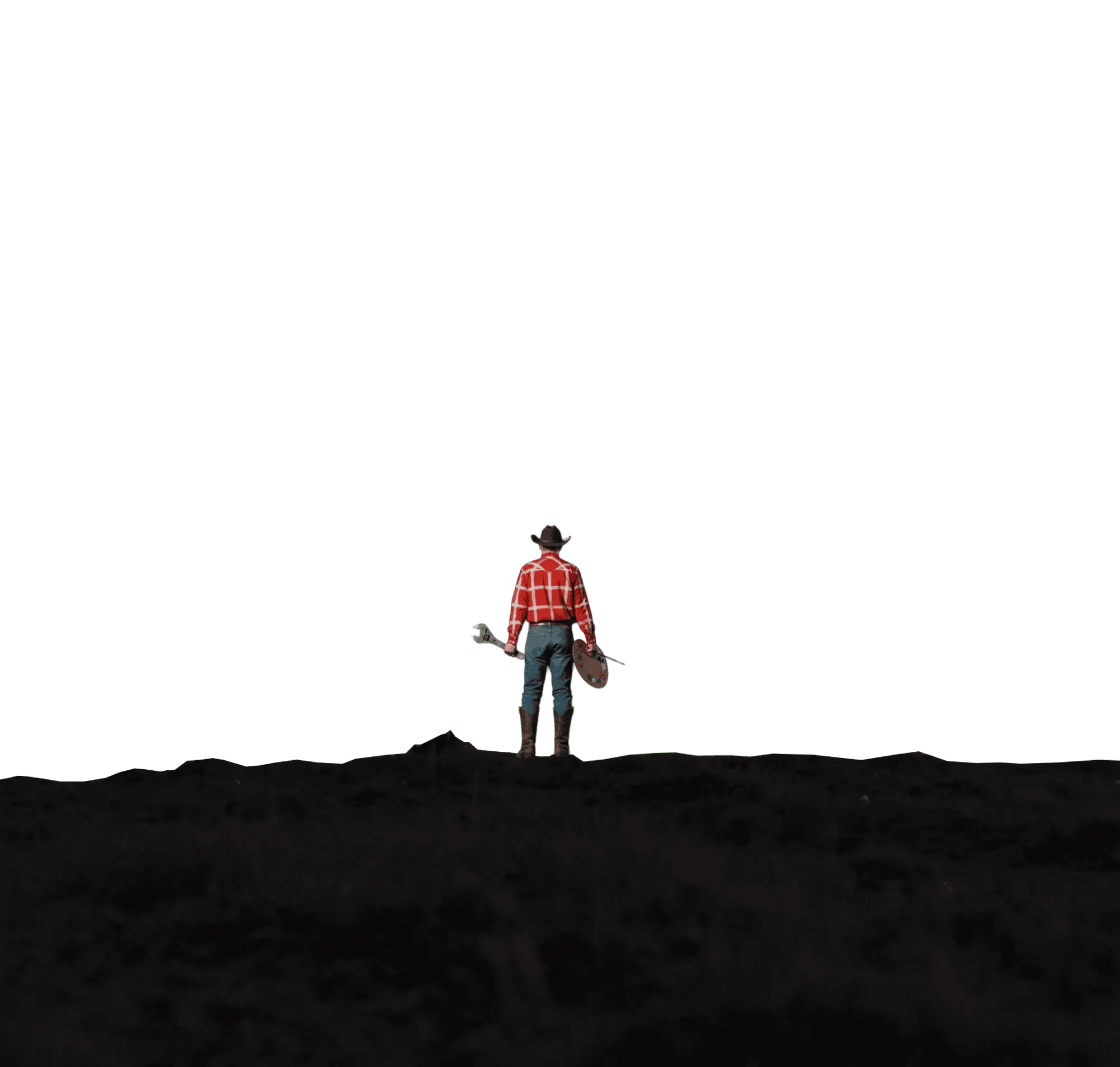 Person silhouette foreground